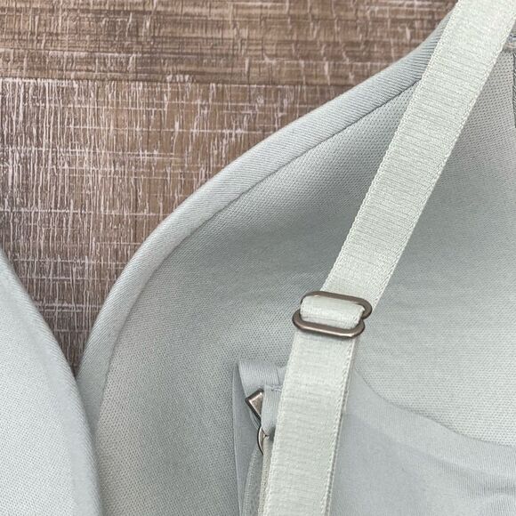 LUCKY BRAND Wire-Free Bra Size 36C Soft Sage Green Brushed Bonded Comfort Lounge - Picture 4 of 8